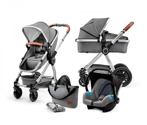 Shopper Trio Set silla de paseo 3en1 hasta 25 kg + grupo 0+ y capazo de  bebé con colchón desde el nacimiento - ligero, silla de paseo con respaldo  reclinable, plegado pequeño - gris, portavasos - Hauck