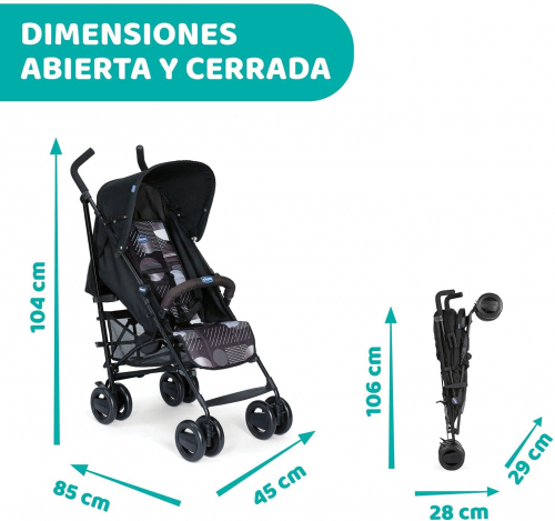 MS Silla de Paseo Quick - Silla De Paseo Bebé, Ultraligera y Compacta -  Hasta 22 Kg - Plegado tipo paraguas ideal para viajar