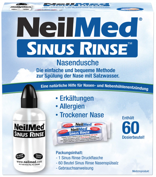 Limpiador Nasal - 300ml lavado nasal botella con 40 paquetes de sal, Lavado  Nasal Irrigación Nasal Para Adultos & Niños (40 paquetes)