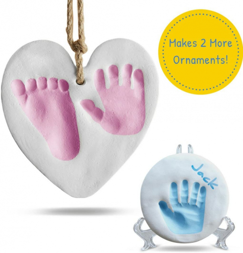 MIMUKIDS marco huellas bebe con sonajeros bebes pies y manos - regalo bebe  originales marco para huella bebe con juguete para mano y pies son los  mejores regalos originales para bebes recien