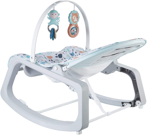 Terrazzo Balancín - Hamaca con Vibraciones Relajantes, Sillita Plegable  Portátil para Bebés 0+ Meses (Mattel GWD39) - Fisher-Price